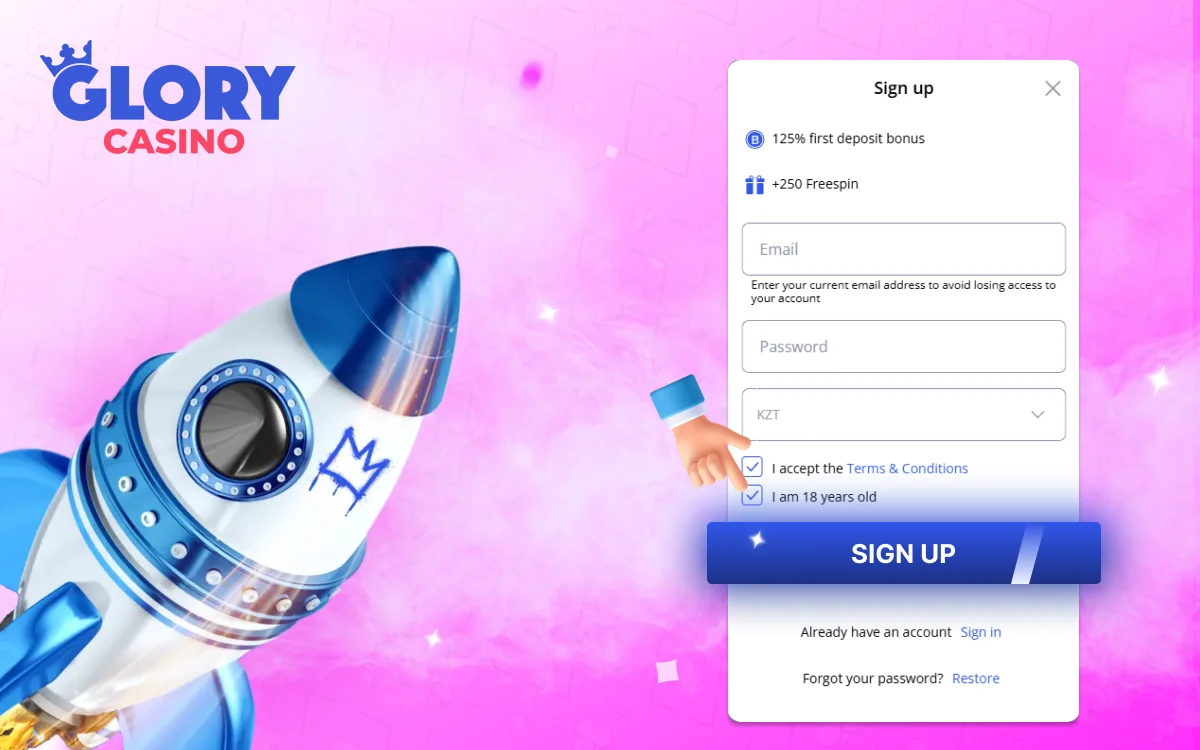 glory casino registration in BD glory casino registration